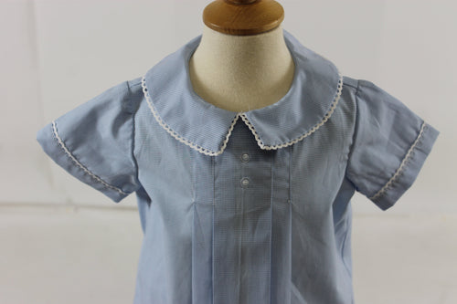 Anthony Bloomer Set - blue micro check