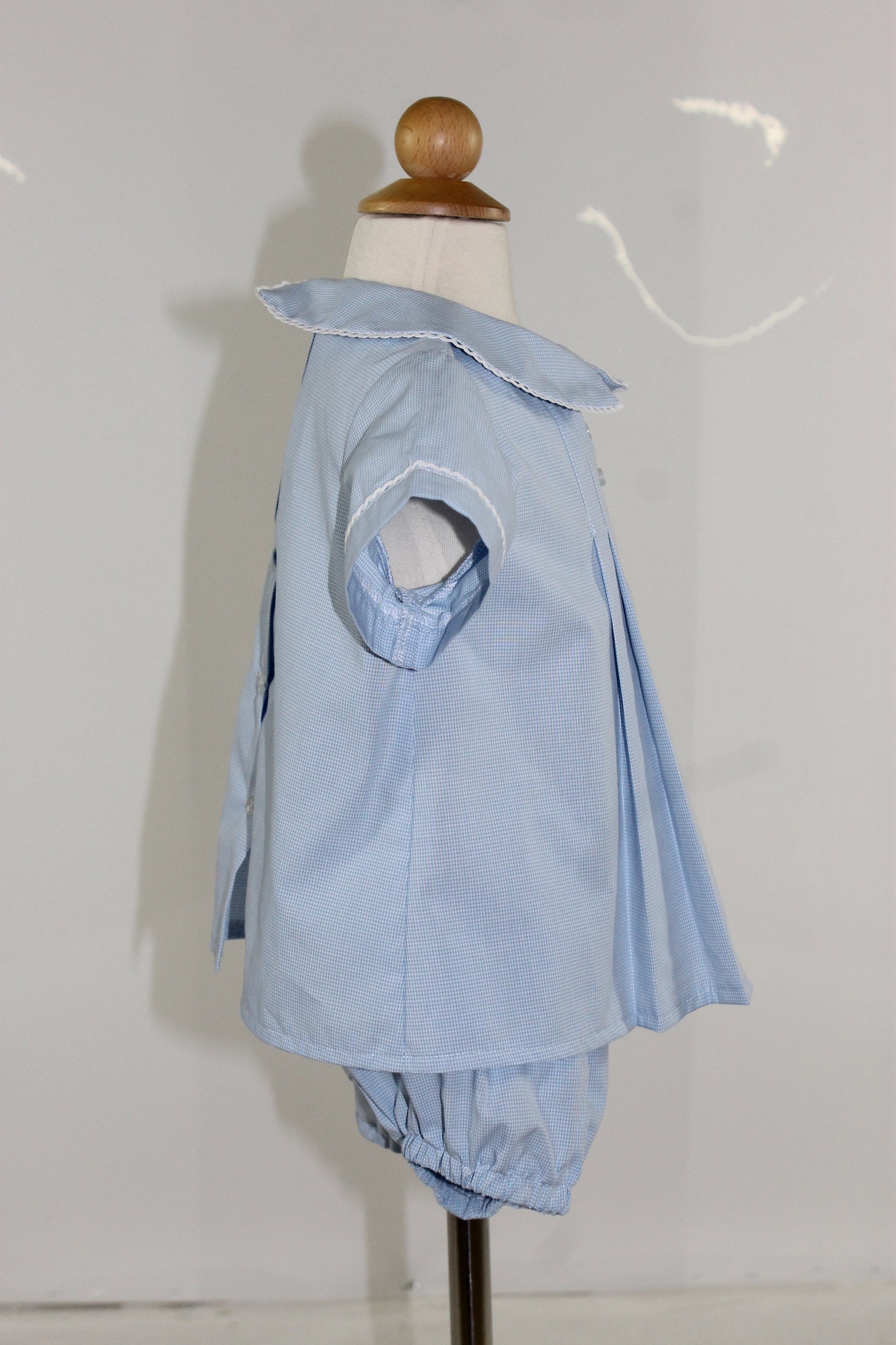 Anthony Bloomer Set - blue micro check