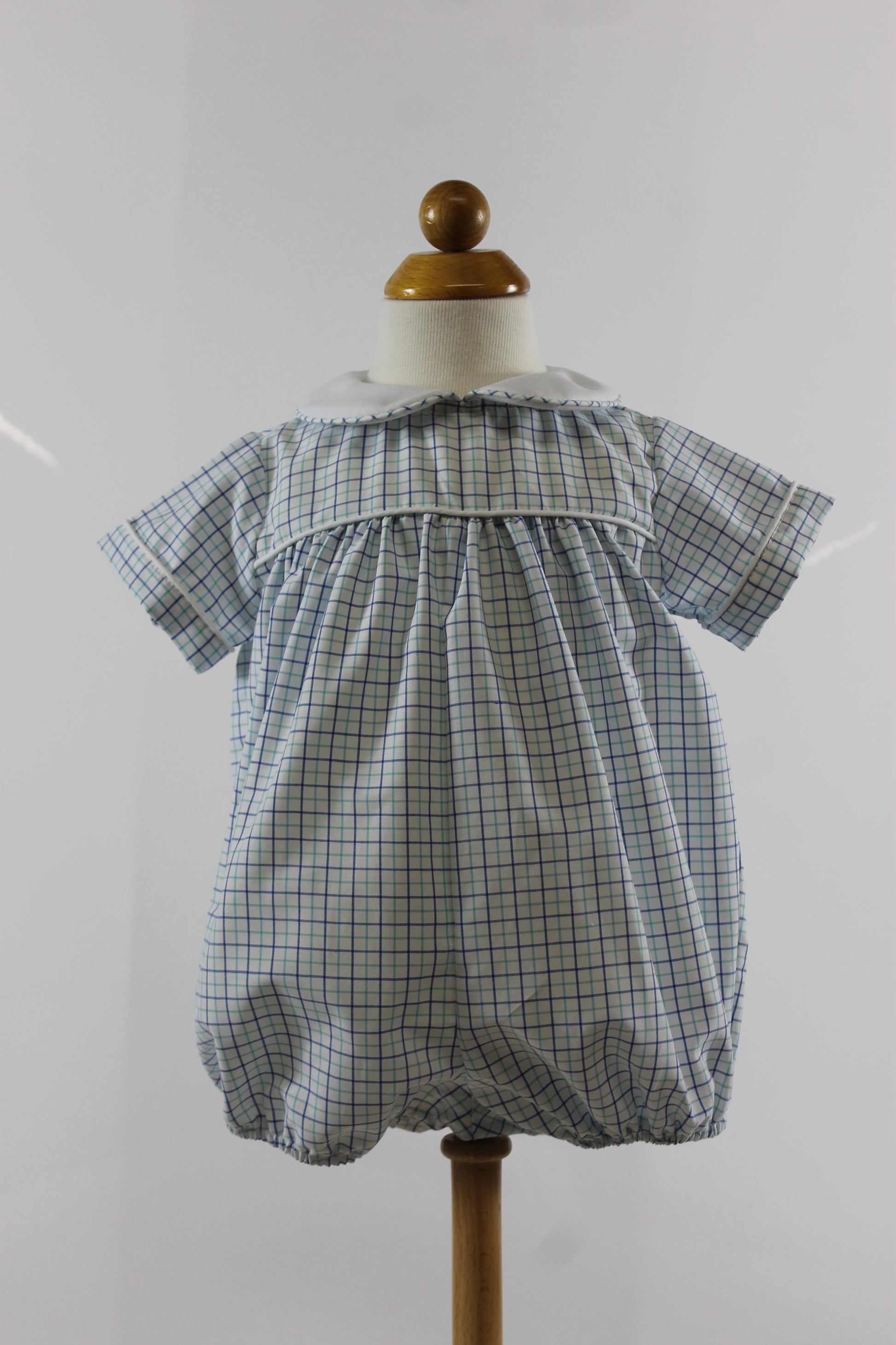 Andrew Bubble - blue mint plaid