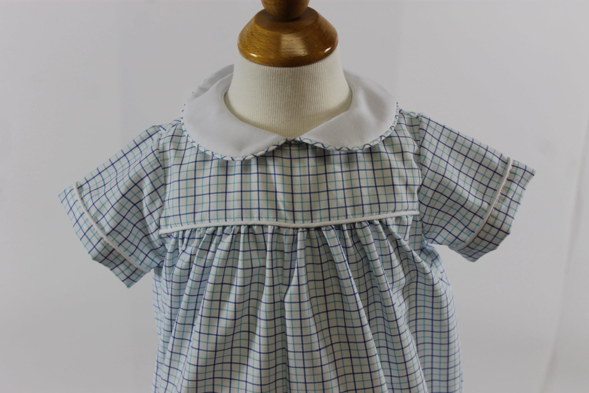 Andrew Bubble - blue mint plaid