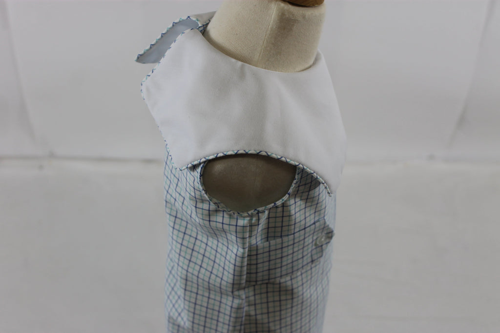 Bill Romper - Blue mint plaid