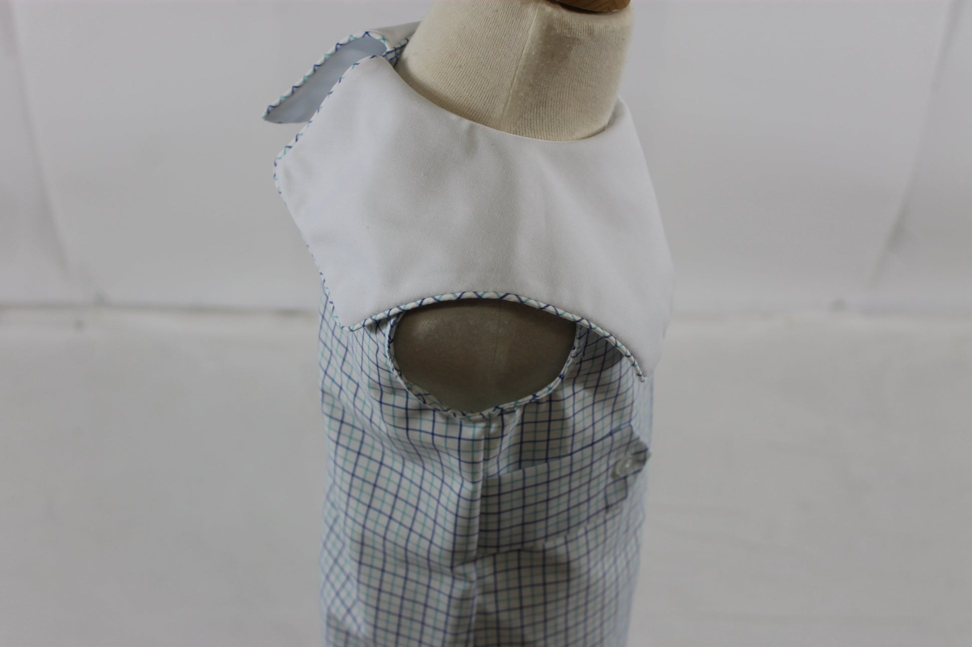 Bill Romper - Blue mint plaid