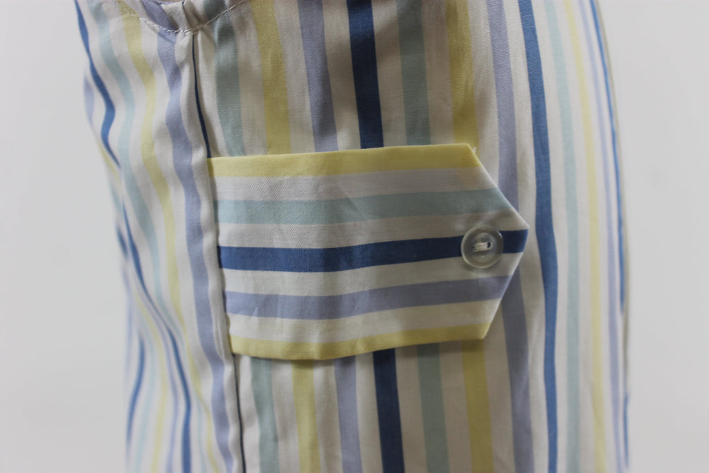 Bill Romper - yellow peri stripe